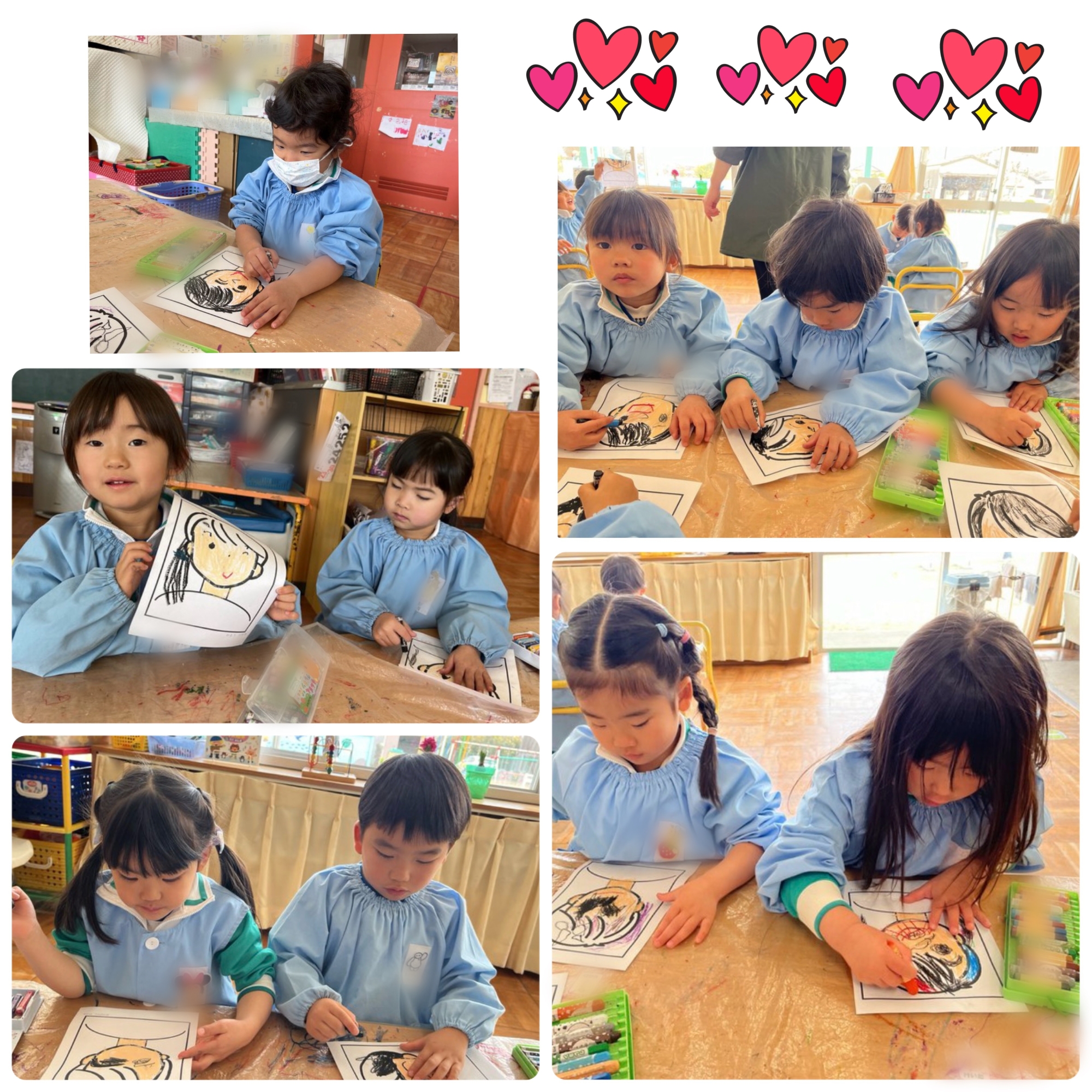 🔴自画像描いてみたよ♪